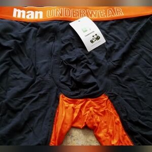 Men's Black & Orange Boxer Briefs - UNDERWEAR
